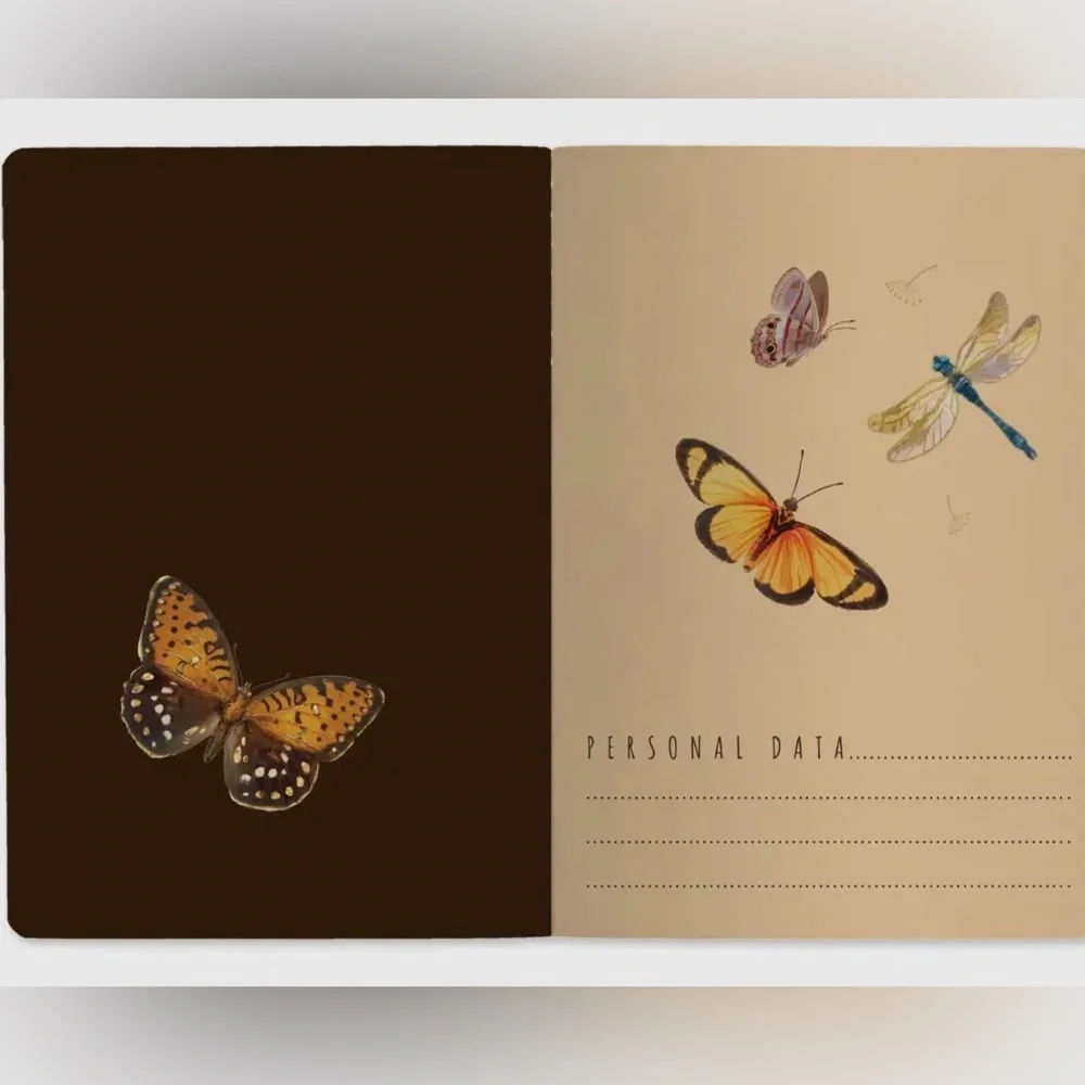 Bruno Visconti Soft Touch Butterflies and Peonies Notebook Journal A5 NEW